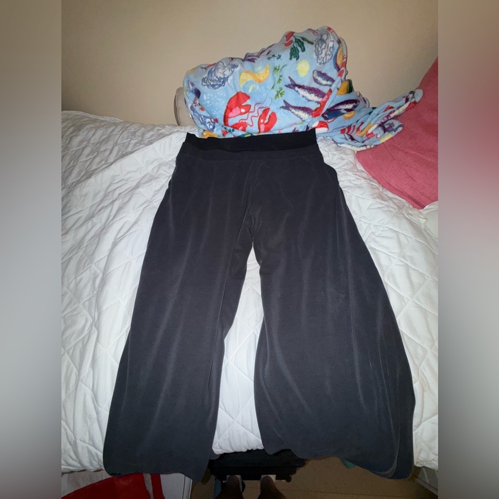 Athleta black athletic wide leg sweat pants